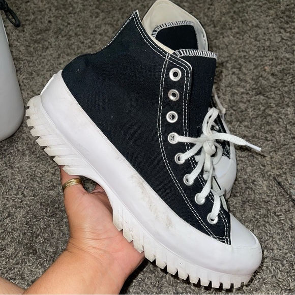 Converse Chuck Taylor All Star Lugged 2.0 High Top Black Canvas Sz 8.5M/10.5W - Picture 1 of 9